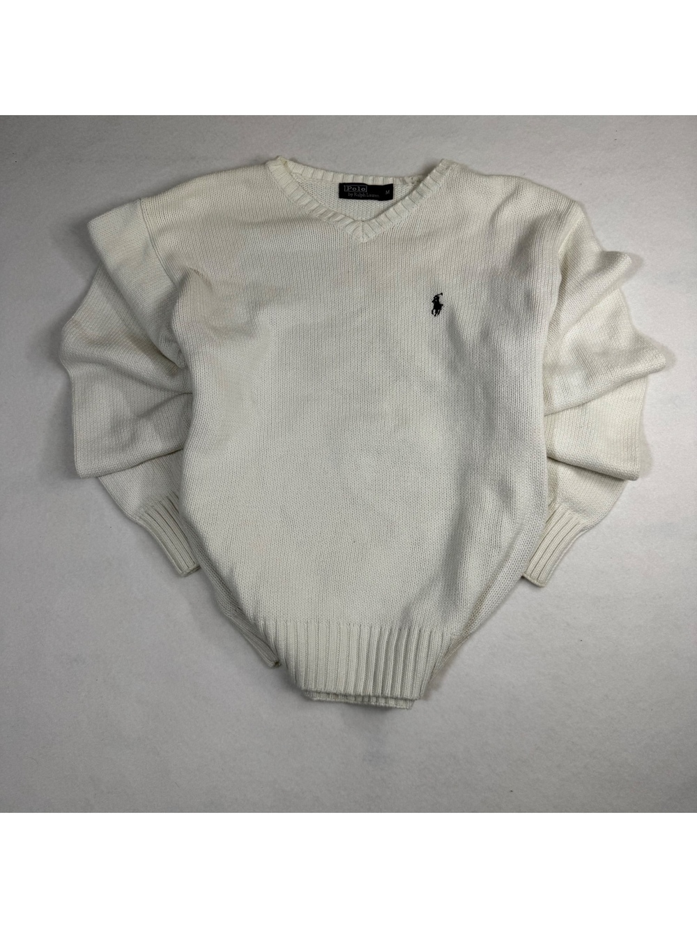 Polo Ralph Lauren White Cotton Knit Sweater — Women's